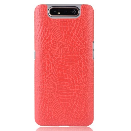 Ударопрочный чехол Crocodile Texture на Samsung Galaxy A80 -красный