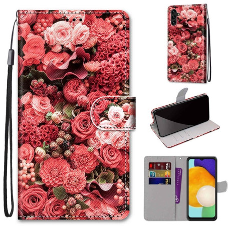 Чохол-книжка Coloured Drawing Cross Samsung Galaxy A04s/A13 5G - Pink Rose Garden