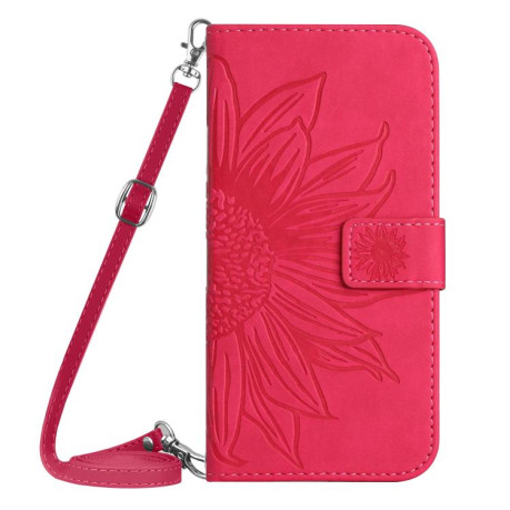 Чохол-книжка Skin Feel Sun Flower на Motorola Edge 60 5G - пурпурно-червоний