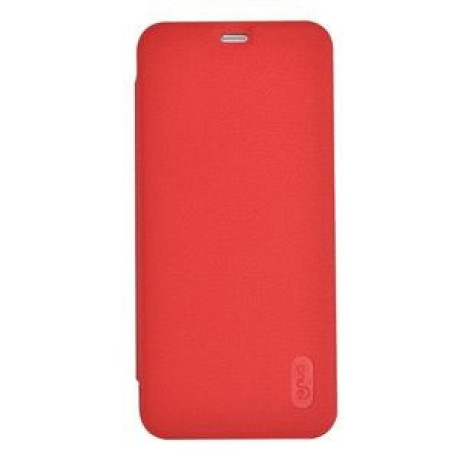 Шкіряний чохол-книжка Lenuo Litchi Texture для Samsung Galaxy S8 plus/G955-червоний