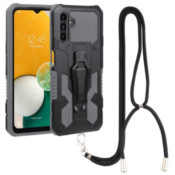 Протиударний чохол Armor Warrior Lanyard для Samsung Galaxy A04s/A13 5G - сірий