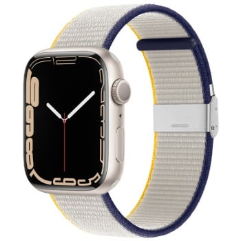 Ремінець Metal Buckle Nylon Strap для Apple Watch 10 46mm/Ultra 49mm / Series 8/7 45mm / 44mm / 42mm- білий