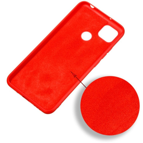 Силіконовий чохол Solid Color Liquid Silicone на Xiaomi Redmi 10A/9C - червоний
