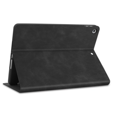 Кожаный чехол Cowhide Texture на iPad 9/8/7 10.2 (2019/2020/2021) с держателем для стилуса  - черный