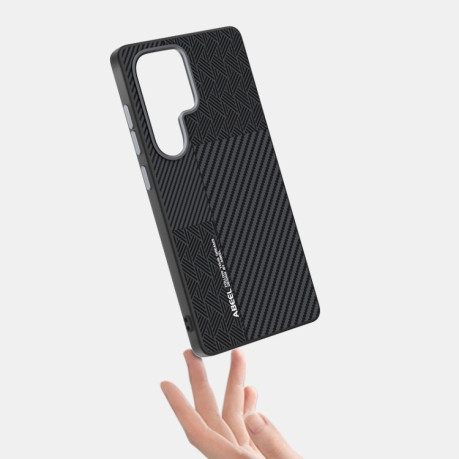 Ультратонкий чохол ABEEL 6D Micro Relief MagSafe Magnetic  для Samsung Galaxy S25 Ultra 5G - Carbon Fiber Black