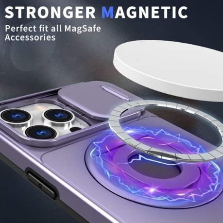 Протиударний чохол Camshield MagSafe Ring Holder Armor для iPhone 15 Pro - фіолетовий