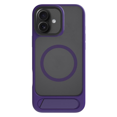 Противоударный чехол Kalebol MagSafe Invisible Tilt Holder PC Hybrid TPU для iPhone Air - фиолетовый
