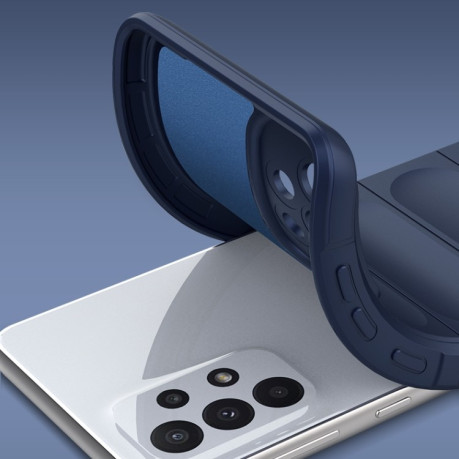 Силиконовый чехол Magic Flannel для Samsung Galaxy A73 - голубой