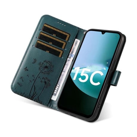 Чехол-книжка Dandelion Embossed Pattern Flip Leather на Xiaomi Redmi 15C 5G / 4G EU 173mm - синий
