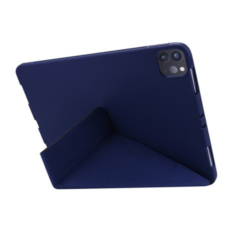 Чехол- книжка Solid Color Trid-fold Deformation Stand на iPad Pro 11 (2020)/Air 10.9 2020/Pro 11 2018- синий
