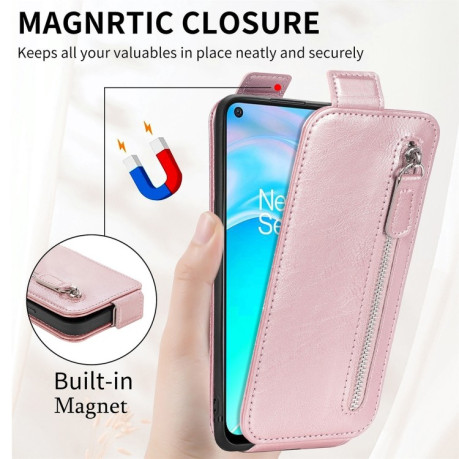 Фліп-чохол Zipper Wallet Vertical для Realme 9 Pro/OnePlus Nord CE 2 Lite 5G - рожевий
