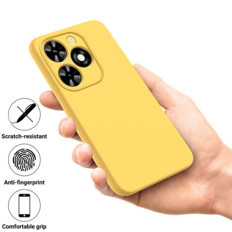Силиконовый чехол Solid Color Liquid Silicone для Infinix Smart 10 HD / Tecno Pop 10C — жёлтый