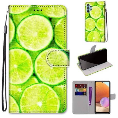 Чохол-книжка Coloured Drawing Samsung Galaxy A32 4G / A32 Lite - Green Lemon