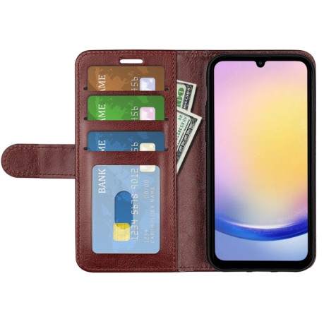Чехол-книжка R64 Texture Horizontal Flip Leather для Samsung Galaxy A26 - коричневый