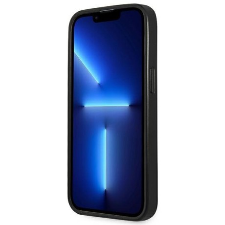 Оригінальний чохол Guess SaffianoTriangle Logo для iPhone 14 Pro Max - silver