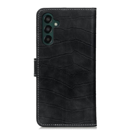 Чехол-книжка Magnetic Crocodile Texture на Samsung Galaxy A35 5G - черный