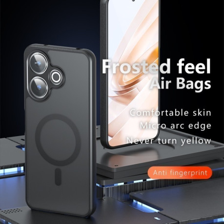 Противоударный чехол Armor Precise Hole PC Hybrid TPU для Xiaomi Poco M6 4G - черный