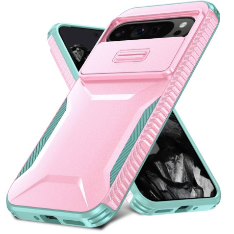 Протиударний чохол Sliding Camshield для Google Pixel 9 Pro XL - Pink + Grey Green