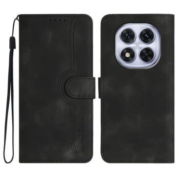 Чехол-книжка в стиле Retro мягкое покрытие Skin Feel серия Amile на Xiaomi Redmi Note 14 Pro 5G/Poco X7 - черный