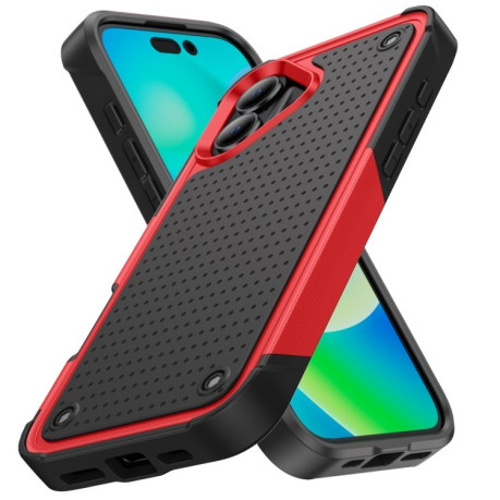 Чохол протиударний PC + TPU Shockproof Protective для iPhone 16 - Red+Black