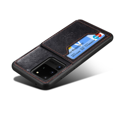 Чехол Dibase Crazy Horse Texture на Samsung Galaxy S20 Ultra-черный