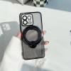Противоударный чехол Rotation MagSafe Holder Gradient Glitter TPU для Xiaomi 14 - черный
