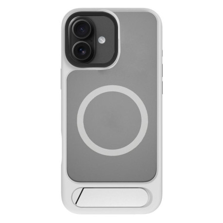 Противоударный чехол Kalebol MagSafe Invisible Tilt Holder PC Hybrid TPU для iPhone Air - белый