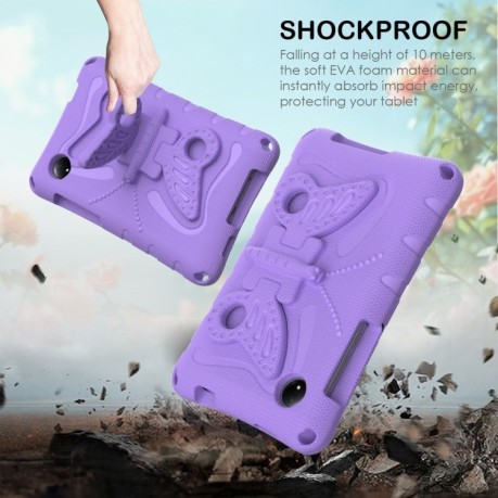 Протиударний чохол Butterfly Bracket EVA для Xiaomi Redmi Pad SE 8.7 2024 - фіолетовий
