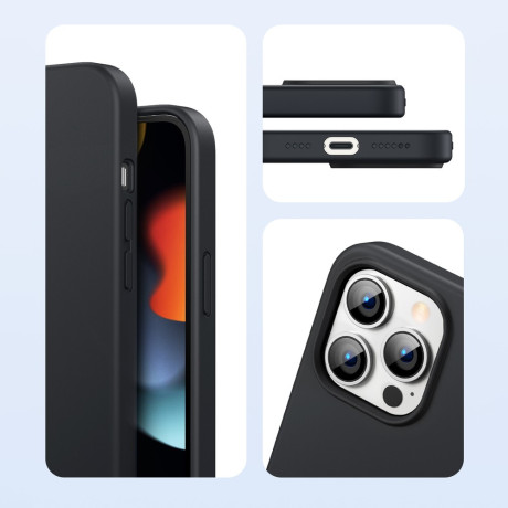 Оригінальний силіконовий чохол Ugreen Flexible Rubber для iPhone 13 Pro Max - чорний