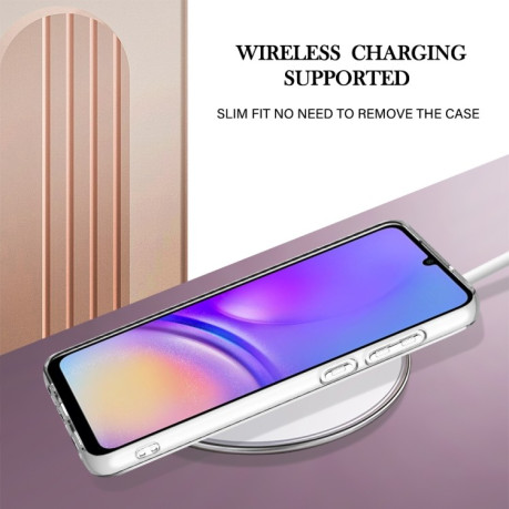 Противоударный чехол Electroplating IMD для Samsung Galaxy A05 - фиолетовый