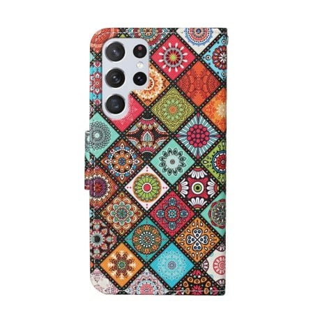 Чохол-книжка Colored Drawing Pattern для Samsung Galaxy S23 Ultra 5G - Ethnic Style