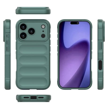 Силіконовий чохол Magic Flannel на iPhone 17 Pro - зелений