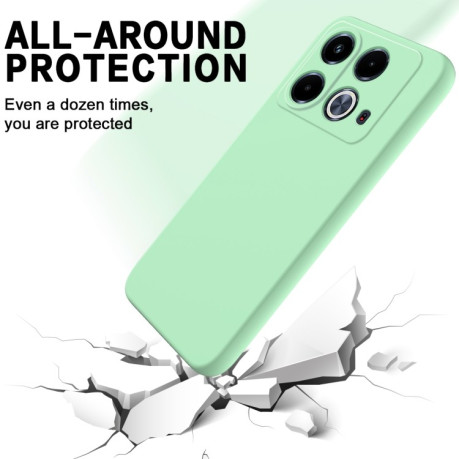 Силиконовый чехол Solid Color Liquid Silicone на Infinix Note 40 4G - зеленый