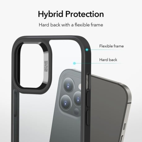 Противоударный чехол ESR Classic Hybrid Series для iPhone 12 Pro Max - черно-полупрозрачный