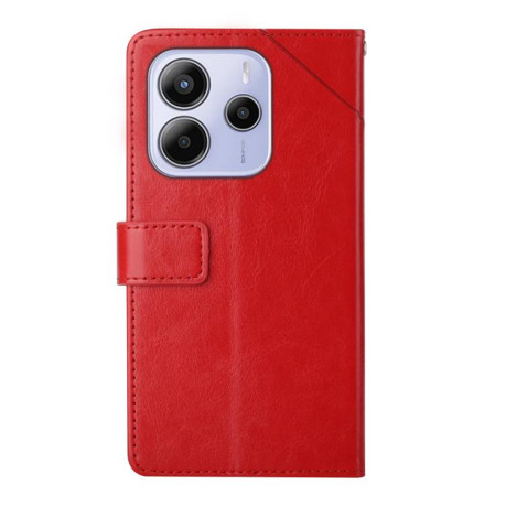 Чехол-книжка Y-shaped Pattern на Xiaomi Redmi Note 14 4G 164.48mm - красный