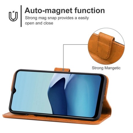 Чехол-книжка EsCase Leather для Vivo Y20 India / Y30 China / iQOO U1X / Y20S / Y12S / Y11S / Y20i / Y20A / Y20G / Y30G / iQOO U3X / Y12s 2021 - коричневый