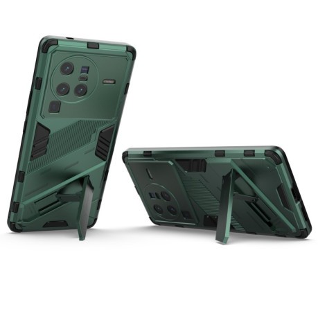 Противоударный чехол Punk Armor для Vivo X80 Pro - зеленый
