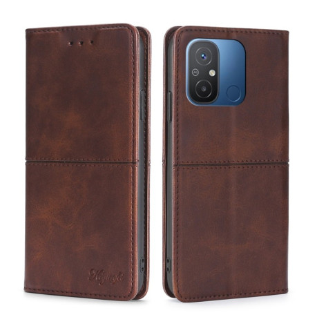 Чохол-книжка Cow Texture Magnetic для Xiaomi Redmi Poco C55/Redmi 12C/11A - коричневий