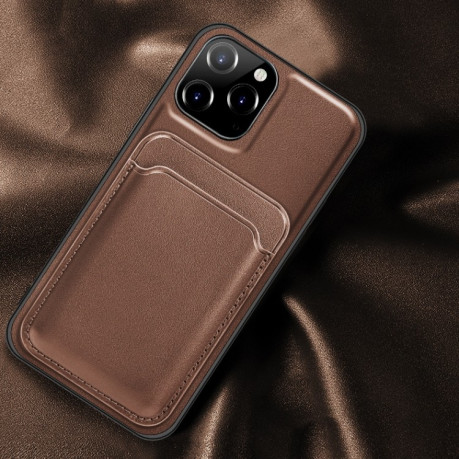 Чехол-кошелек Mutural Yalan Series для iPhone 12 / 12 Pro - коричневый