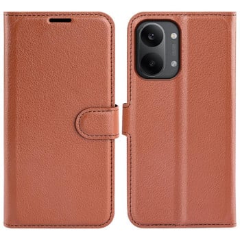 For Redmi Turbo 5 Max / Poco X8 Pro Max Litchi Texture Horizontal Flip Leather Phone Case with Holder(Brown)