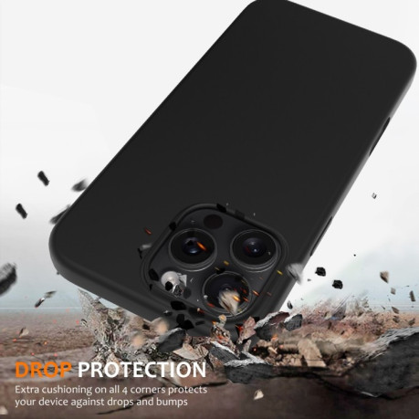 Силиконовый чехол Shockproof Silicone Magsafe для  iPhone 16 Pro Max - черный