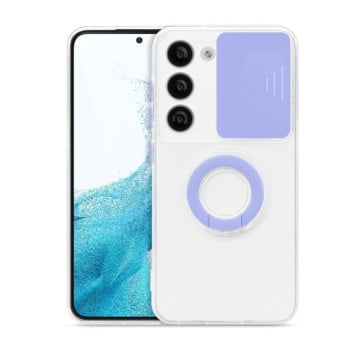 Протиударний чохол Sliding Camera with Ring Holder для Samsung Galaxy S23+Plus 5G - фіолетовий