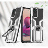 Противоударный чехол Armor 2 in 1 для Xiaomi Redmi Note 10/10s/Poco M5s - серебристый