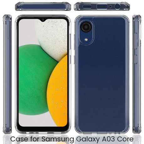 Акриловий протиударний чохол HMC для Samsung Galaxy A03 Core - прозорий