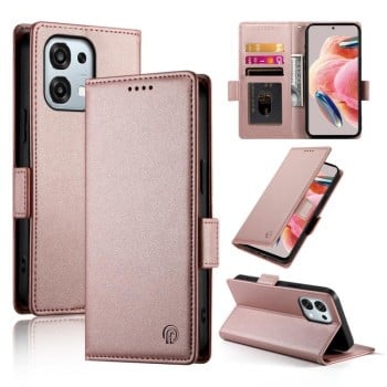 Чехол-книжка Side Buckle Magnetic Frosted Leather на OPPO A6 Pro 4G / 5G Global / F31 5G — розовое золото