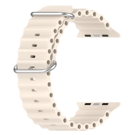 Силиконовый ремешок Ocean для Apple Watch Series 8/7 41mm/40mm /38mm - бежевый