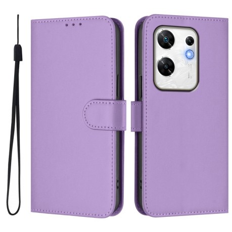 Чехол-книжка Skin Feel Solid Color Leather для Infinix Zero 30 4G - фиолетовый