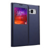 Чохол-книжка Litchi Texture Display ID Samsung Galaxy S8 Plus - темно-синій