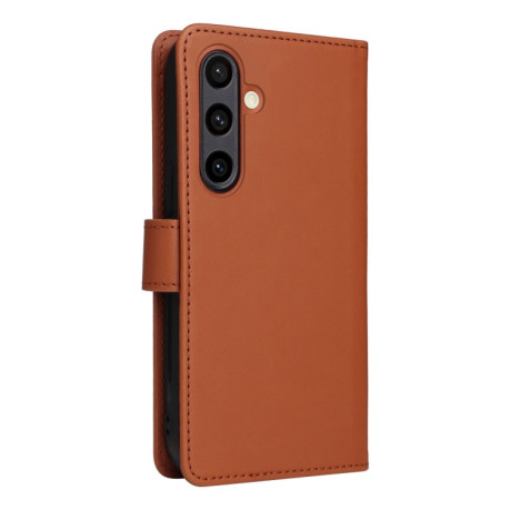 Чохол-книжка BETOPNICE BN-005 2 in 1 Detachable Imitate Genuine Leather для Samsung Galaxy S24 FE 5G - коричневий