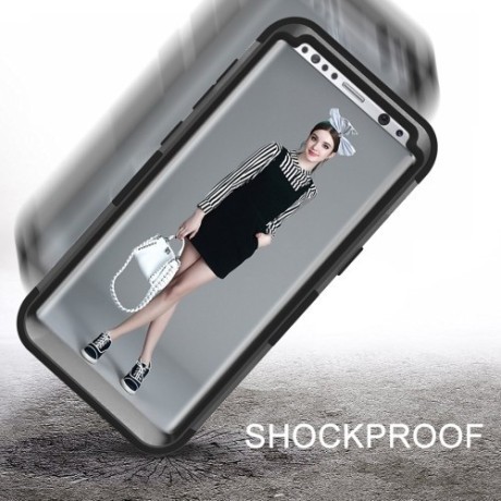 Противоударный Чехол Dropproof 3 in 1 Silicone sleeve  для Samsung Galaxy S8 / G950-черный